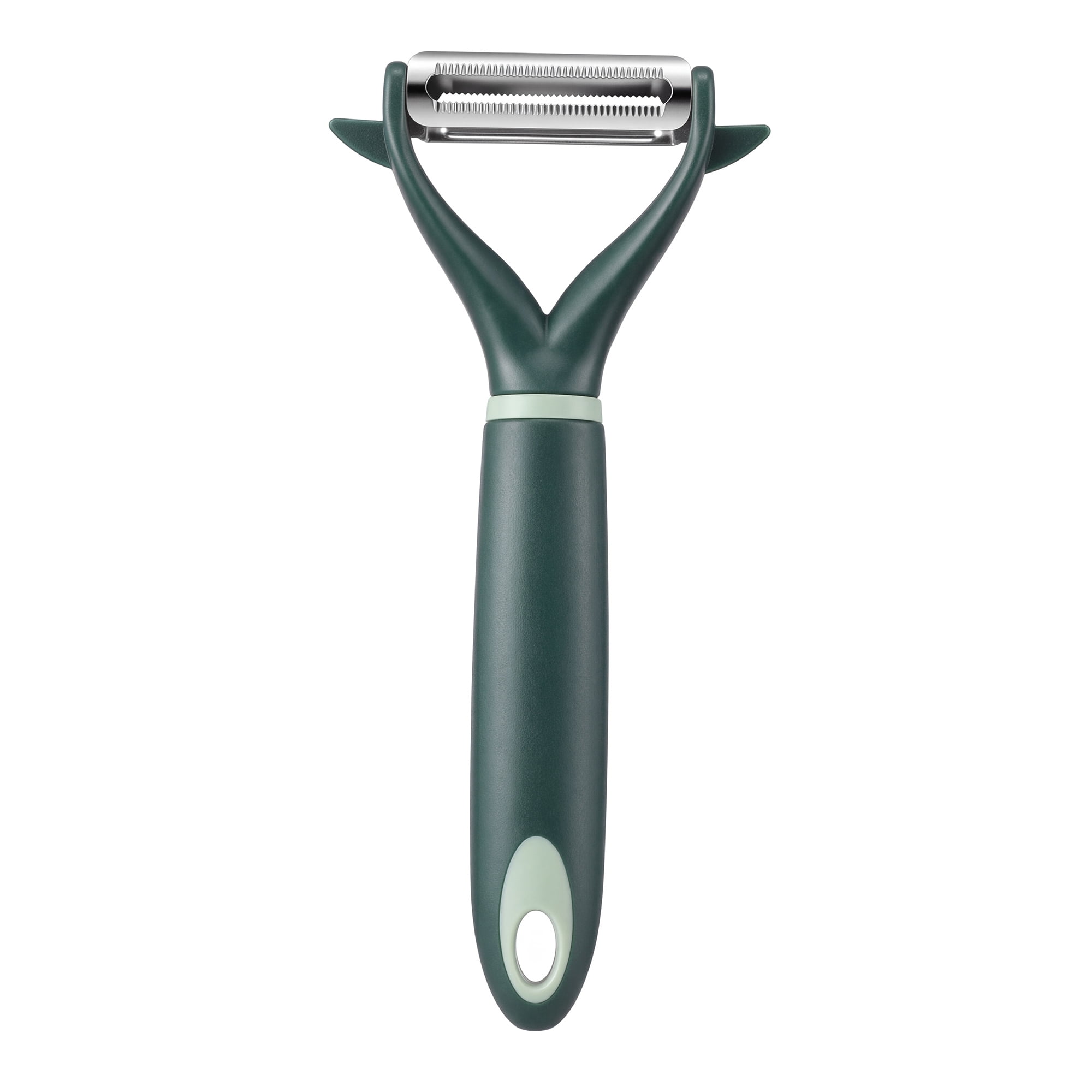 Unique Bargains Stainless Steel Peeler with Ergonomic Handle Emerald Green 6.7" x 3"