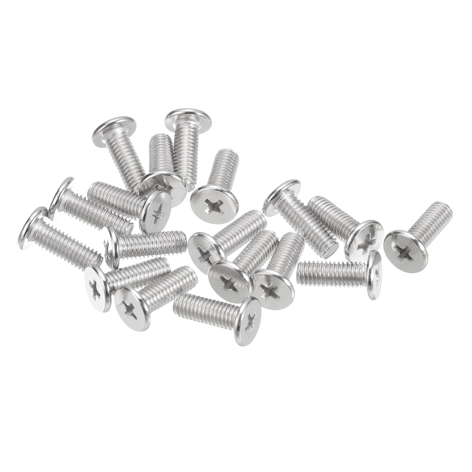 Unique Bargains Stainless Steel Phillips Drive Machine Screws Silver Tone M5-0.8 x 14mm