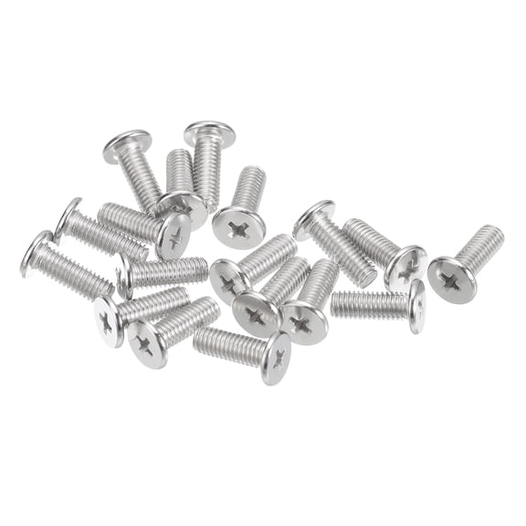 Unique Bargains Stainless Steel Phillips Drive Machine Screws Silver Tone M5-0.8 x 14mm