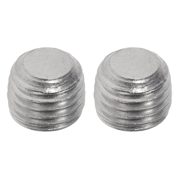 Unique Bargains Stainless Steel Pipe Fittings 1/16"NPT Hexagon Socket Plug With External Thread 0.26" Length 2 Pcs