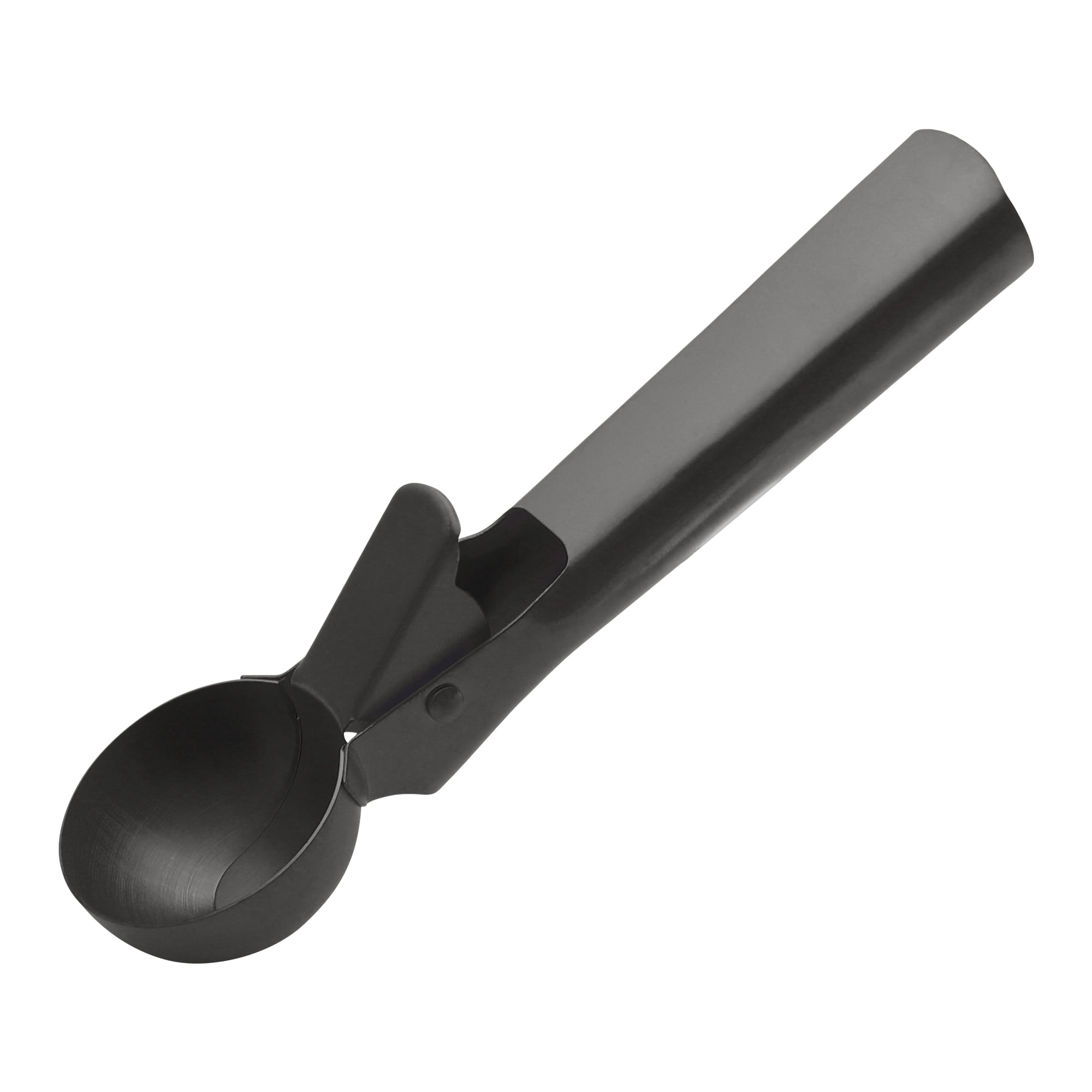 Unique Bargains Stainless Steel Pop-out Scooper with Handle Black