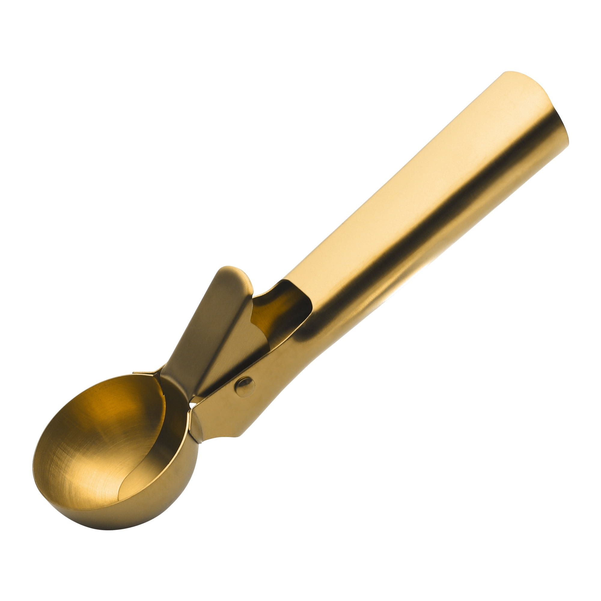 Unique Bargains Stainless Steel Pop-out Scooper with Handle Gold