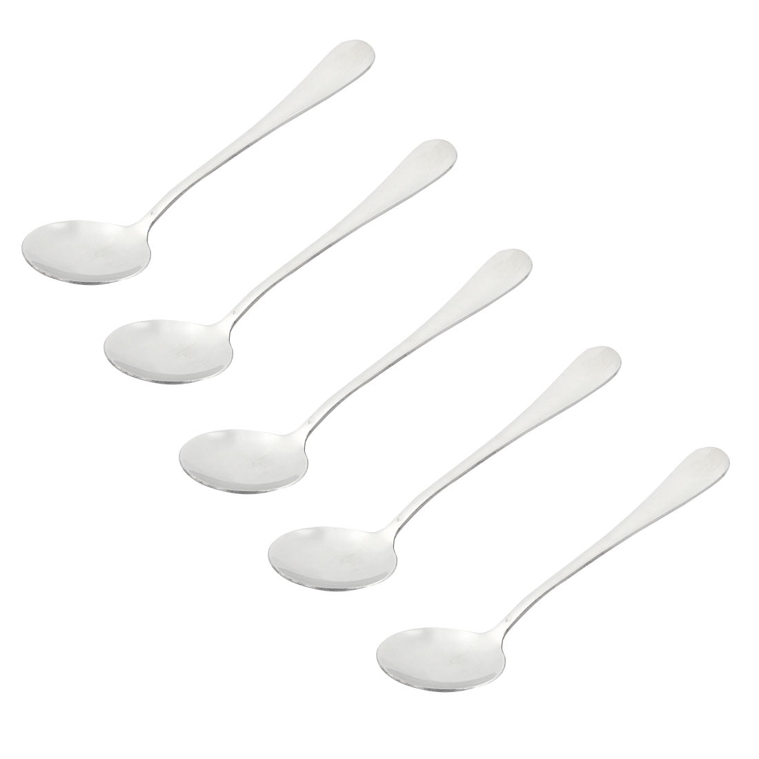 Unique Bargains Stainless Steel Porridge Rice Soup Spoon 6.69" Long 5 Pcs Silver Tone