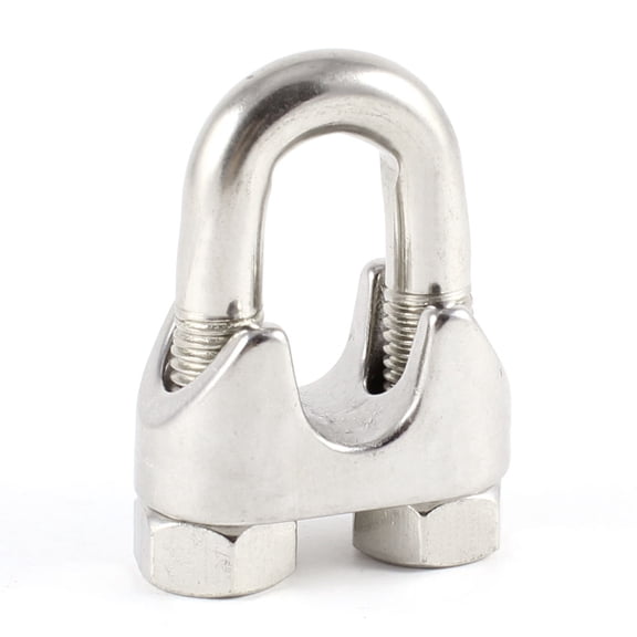 Unique Bargains Stainless Steel Screwed U Bolt 16mm 9/16" Wire Rope Clip Cable Fastener