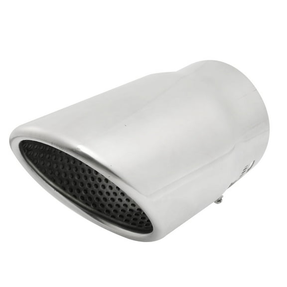 Unique Bargains Stainless Steel Slant Cut Design Polished Exhaust Tip Pipe Muffler for Vehicle