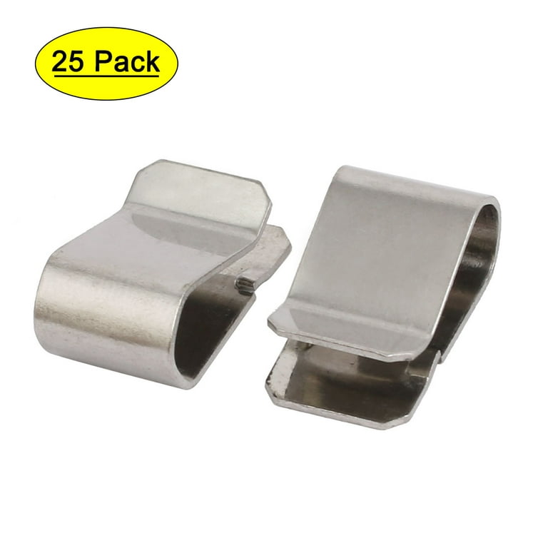 100 PCs 23 Mm 6 Teeth Quality Stainless Steel Metal Snap Clips for