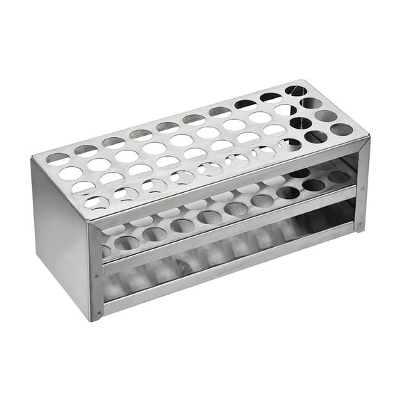 Unique Bargains Stainless Steel Test Tube Holder Rack 40 Hole 3 Layer for 14-16mm Tube