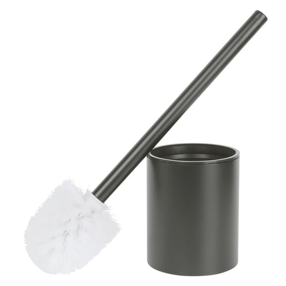 Unique Bargains Stainless Steel Toilet Bowl Brush and Holder Wall Mounted Gray