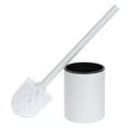 thumbnail image 1 of Unique Bargains Stainless Steel Toilet Bowl Brush and Holder Wall Mounted White, 1 of 5