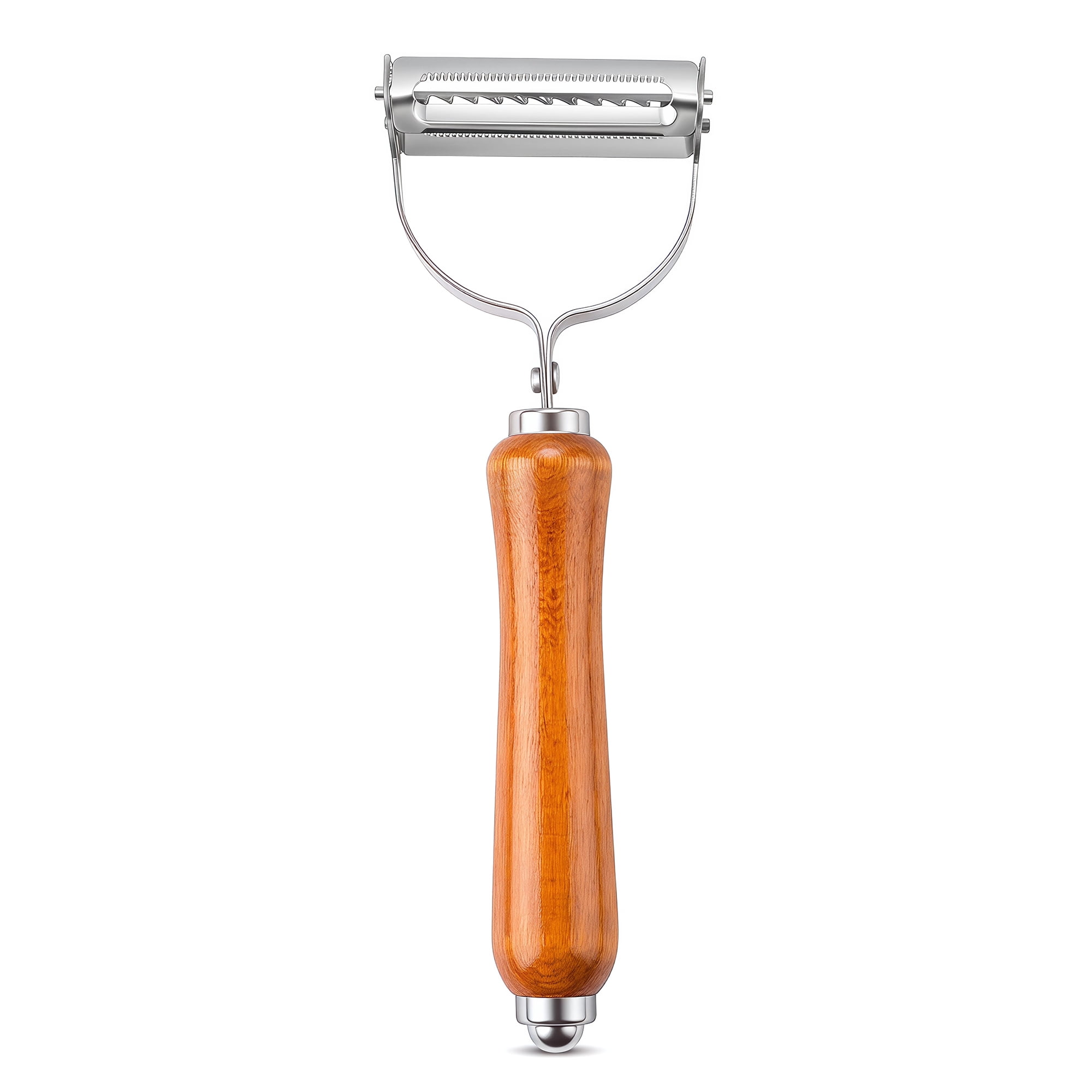 Unique Bargains Stainless Steel Vegetable Peeler with Wood Handle Brown 6.2x2.2 inch
