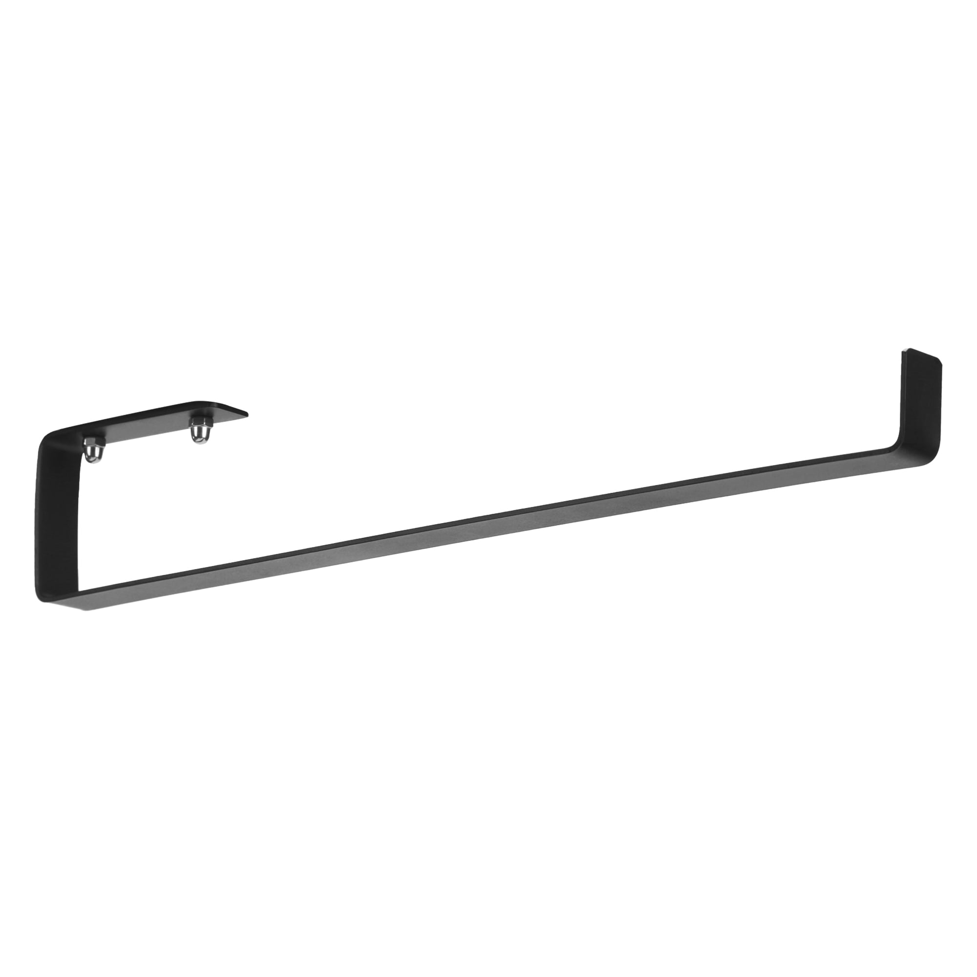 Unique Bargains Stainless Steel Wall Mount Paper Towel Holder Black 12.2x0.8inch