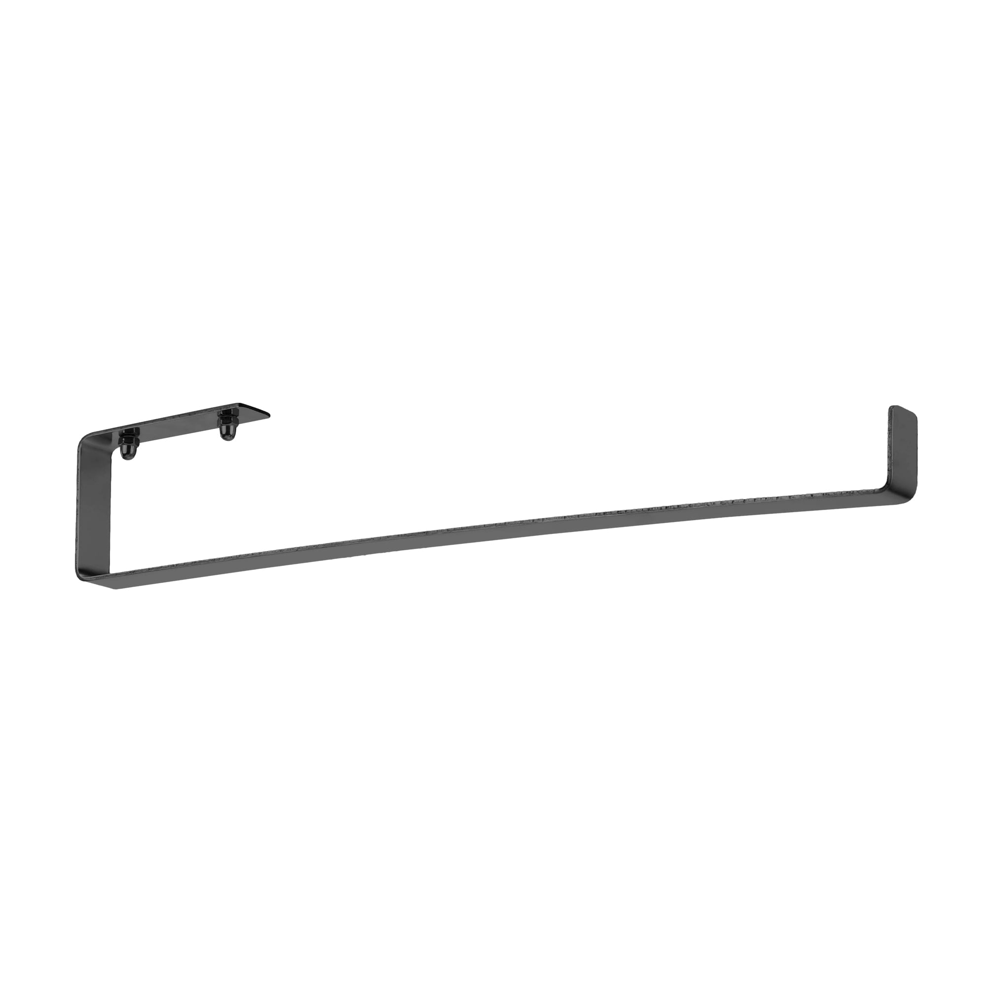 Unique Bargains Stainless Steel Wall Mount Paper Towel Holder Black 8.3x0.8inch