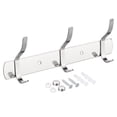 thumbnail image 1 of Unique Bargains Stainless Steel Wall Mounted Coat Rack Hooks for Hanging Silver 3 Hooks, 1 of 7