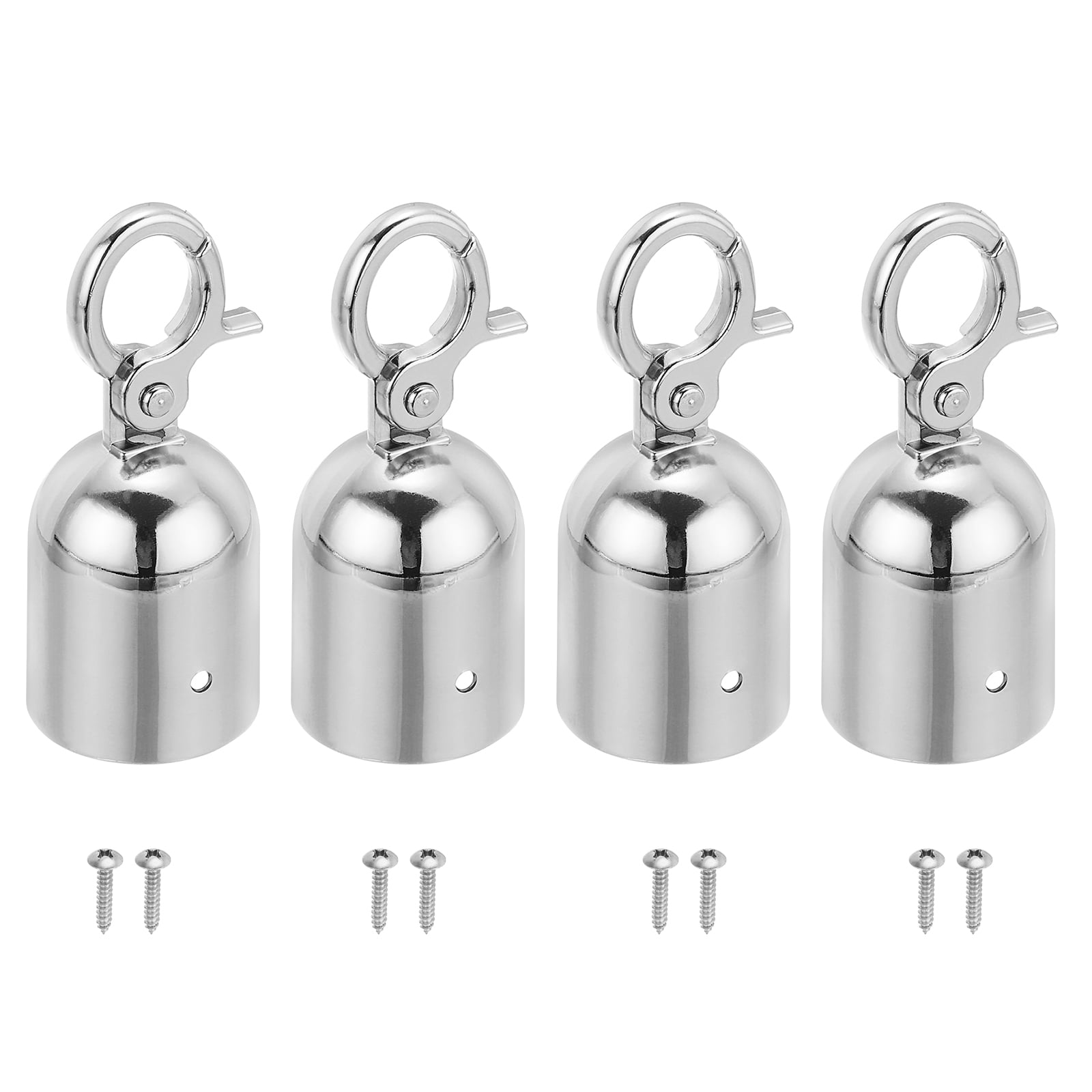 Unique Bargains Stanchion Rope End Stopper Cord for Crowd Control Queue Divider Silver
