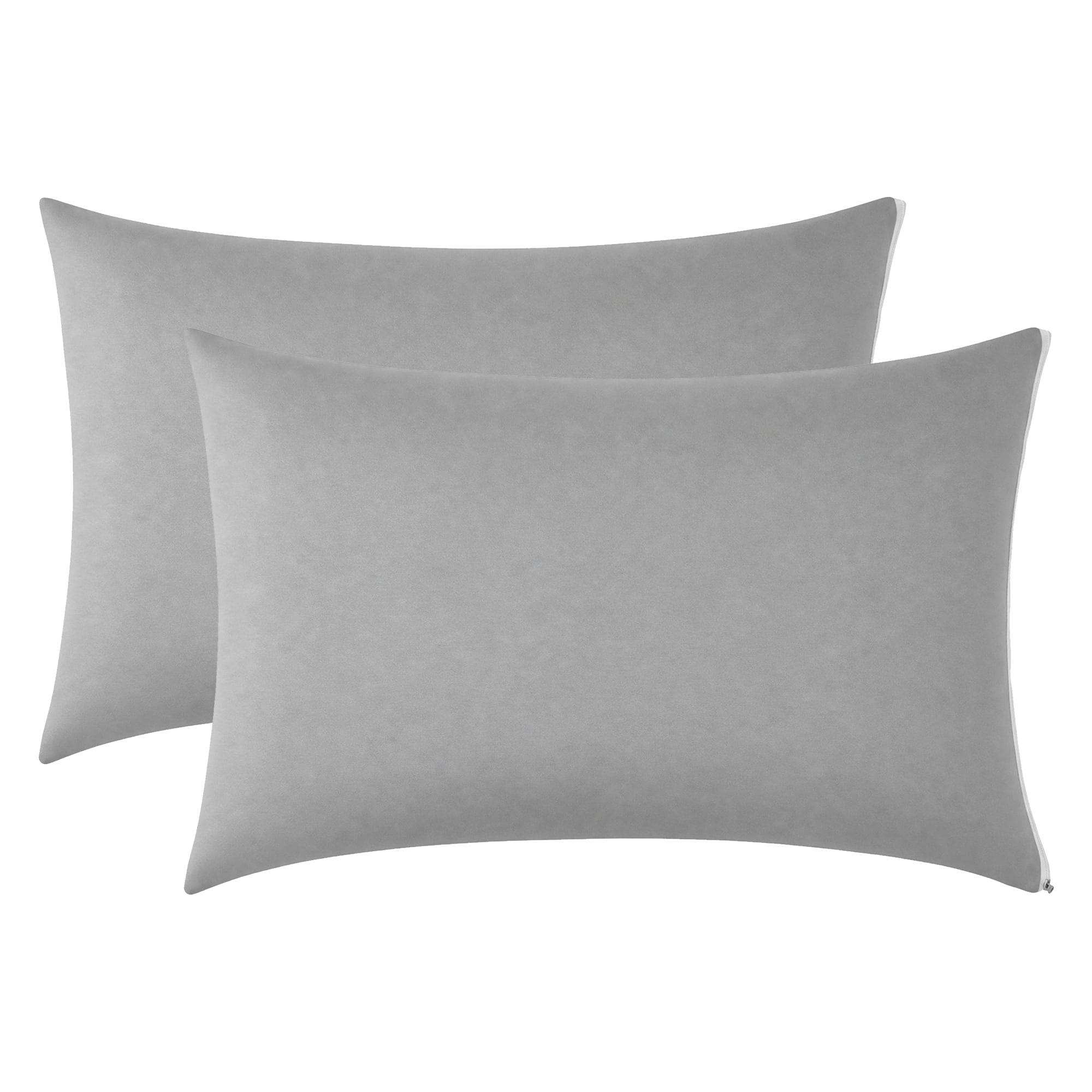 Unique Bargains Standard-size Zippered Pillow Protector Waterproof Polyester Gray