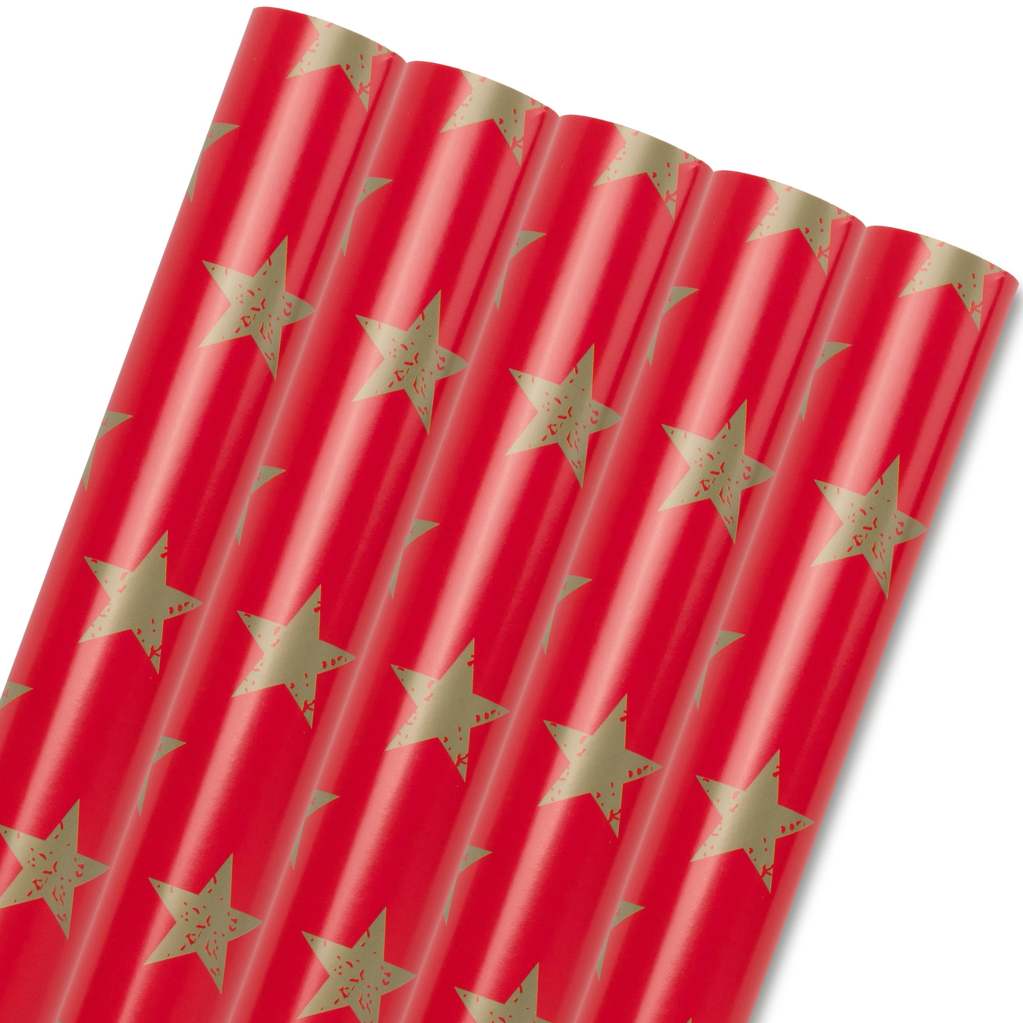Unique Bargains Star Premium Gift Wrapping Paper Sheets for All Occasions Red 27.6"x 19.7"