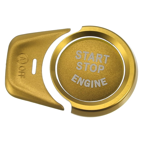 Unique Bargains Start Stop Button Cover Trim Kit for BMW 2 3 3GT 4 5 6 7 X1 X2 X3 X4 X5 X6 X6M M2 M3 M4 M5 Gold Tone