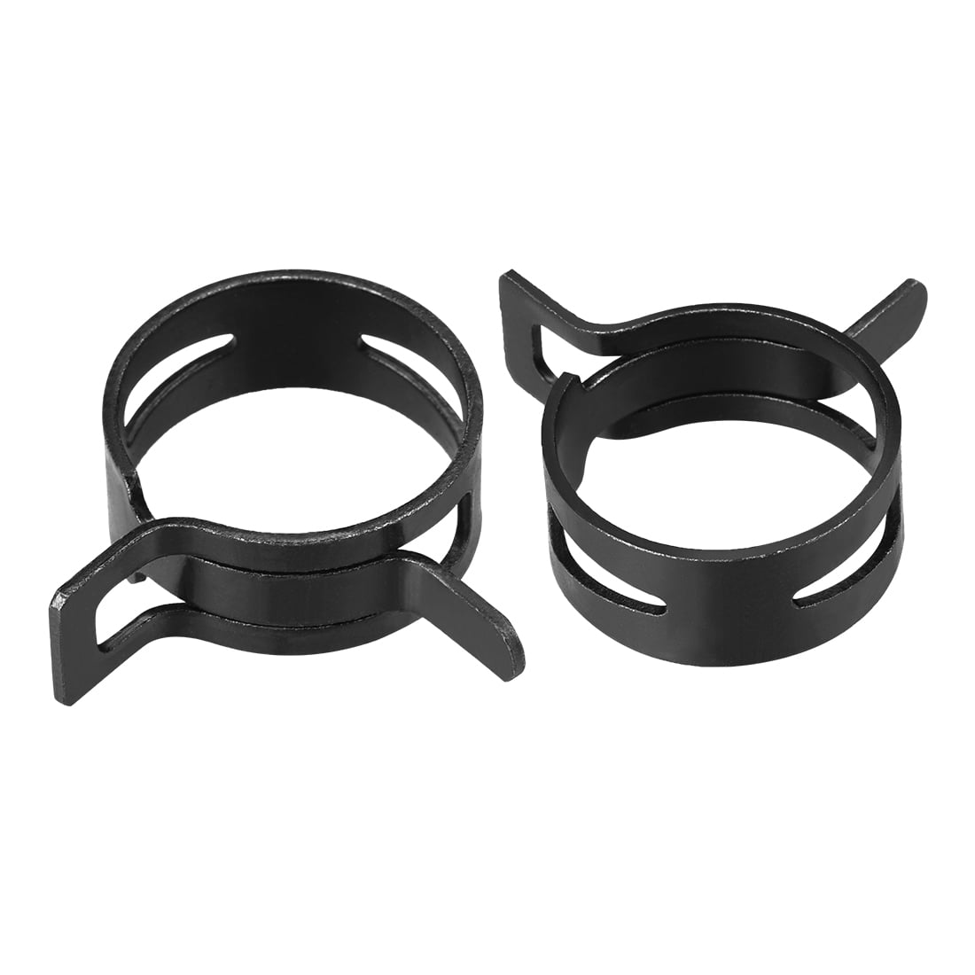 Unique Bargains Steel Band Clamp Hose Fuel Line Silicone Tube Spring Clip Clamp 26mm 10Pcs