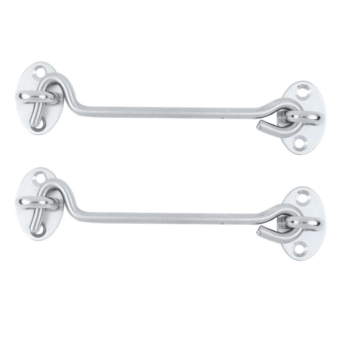 Unique Bargains Steel Door Window Cabinet Gate Latch Catch Hook 2 Pcs 0.59" x 0.24"