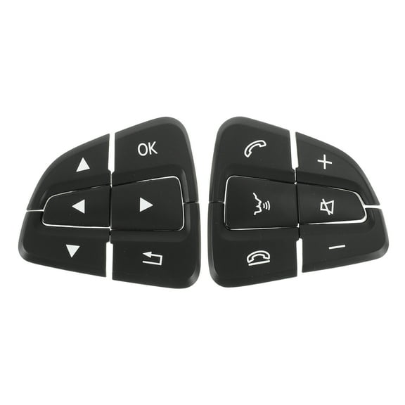 Unique Bargains Steering Wheel Buttons for Mercedes-Benz B Class (W246) CLA Class (W117) 2015-2019 for Mercedes-Benz A Class (W176) Steering Wheel Button Cover Replaces No.A0999050600/A0999050700