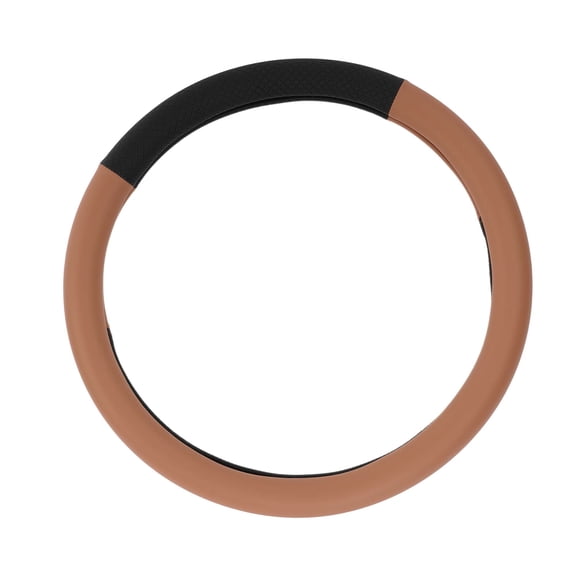 Unique Bargains Steering Wheel Cover for 36.5-37.9cm Car Steering Wheel Protective Sleeve Faux Leather Brown 1 Pc