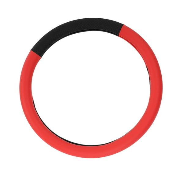 Unique Bargains Steering Wheel Cover for 36.5-37.9cm Car Steering Wheel Protective Sleeve Faux Leather Red 1 Pc