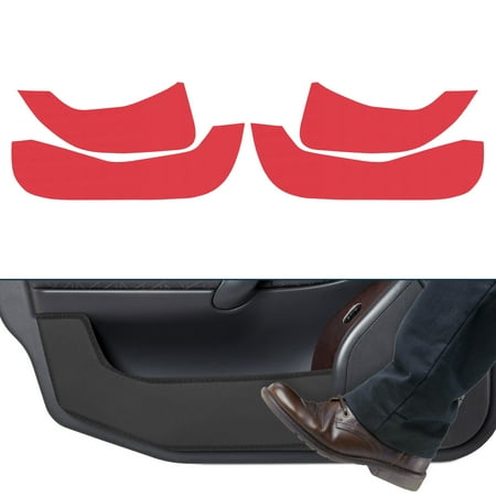 Unique Bargains Sticker Car Door Anti Kick Pad Sticker for MAZDA 3 Fastback Sedan 2019-2025 Door Side Edge Guard Protector Interior Accessories Carbon Fiber Red 4 pcs