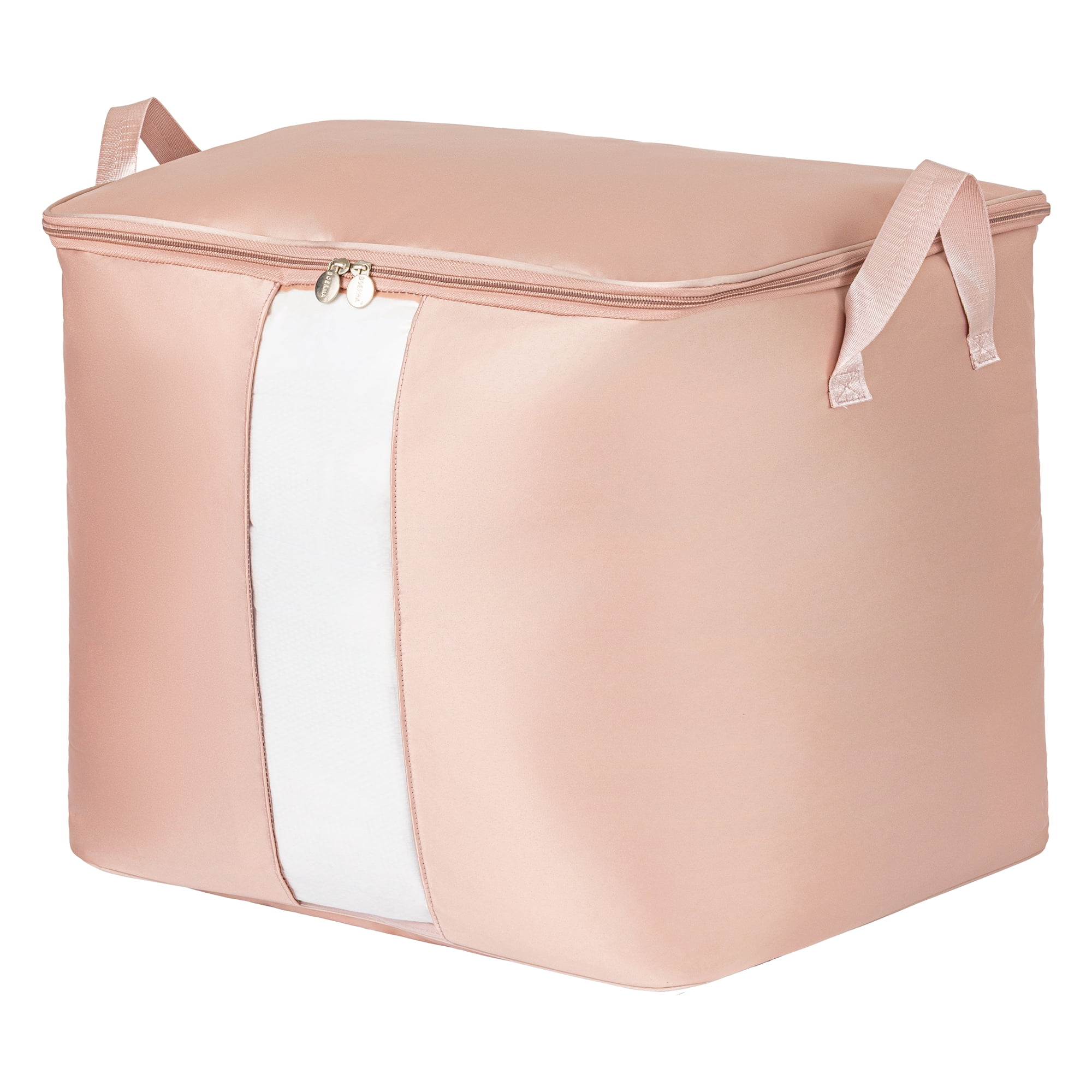 Unique Bargains Storage Bag for Closet Organizers with Handles Pink 15"x11.8"x11.8"