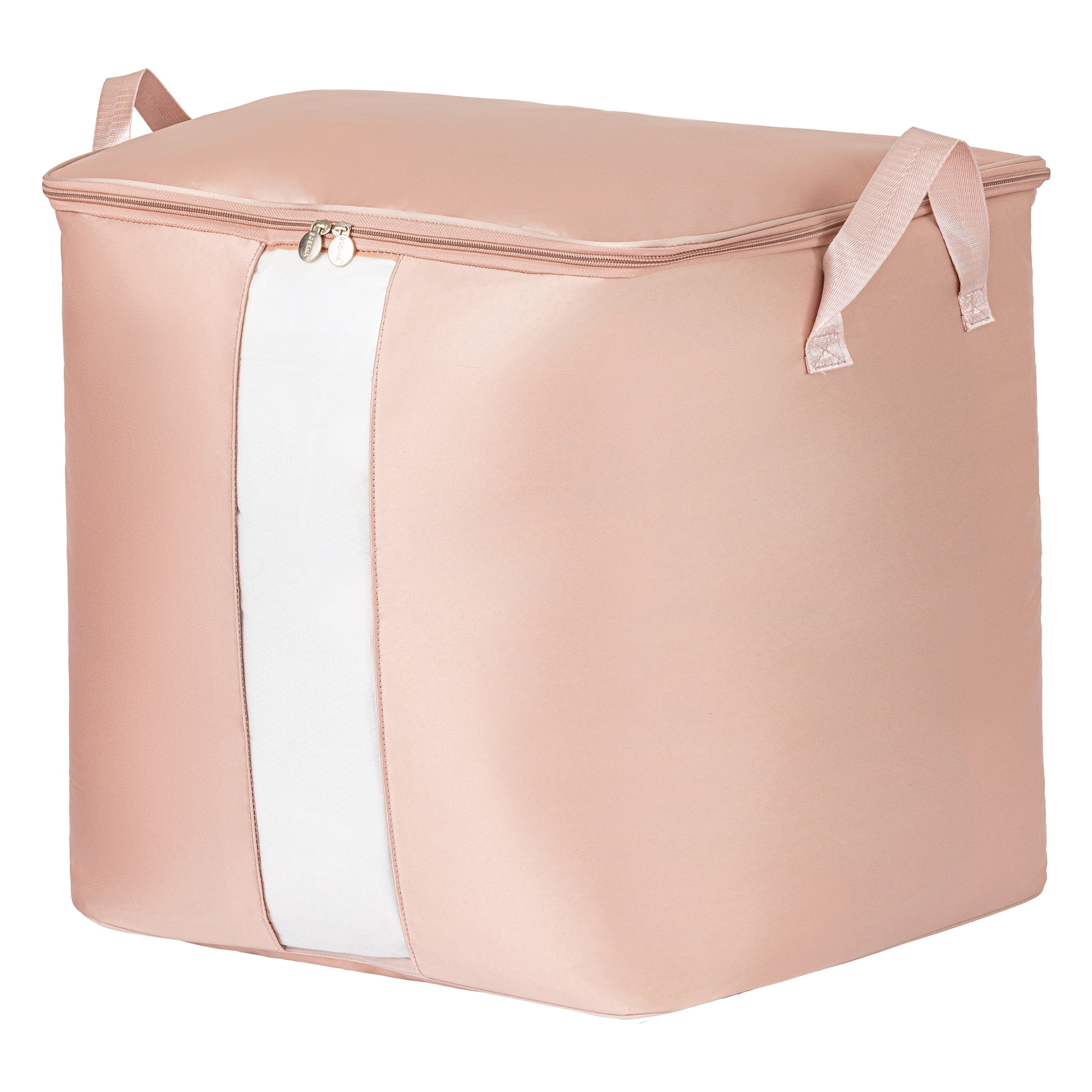 Unique Bargains Storage Bag for Closet Organizers with Handles Pink 19.7"x18.1"x18.1"