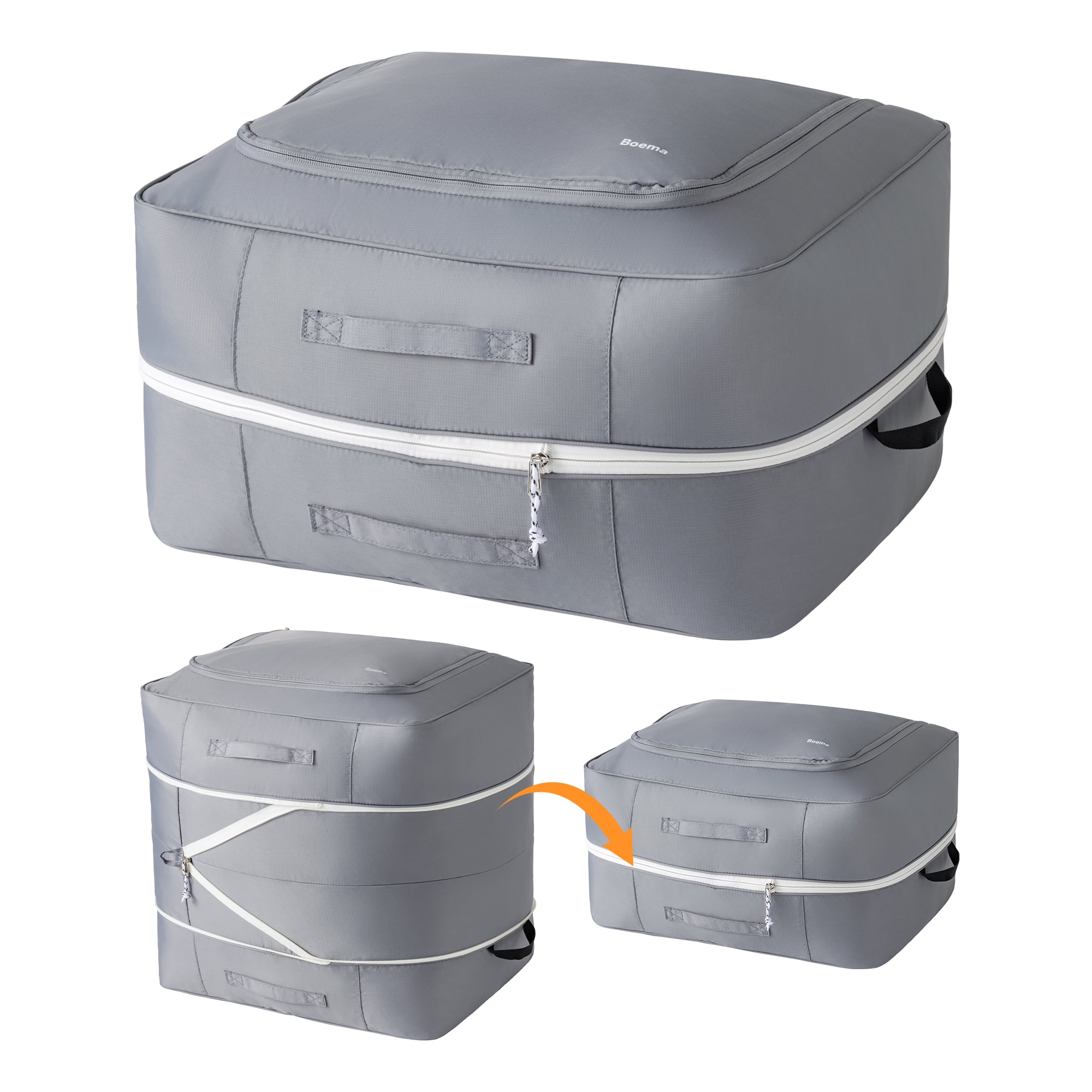 Unique Bargains Storage Bag for Organizing Bedroom and Closet Grey 19.7"x15.7"x19.7"