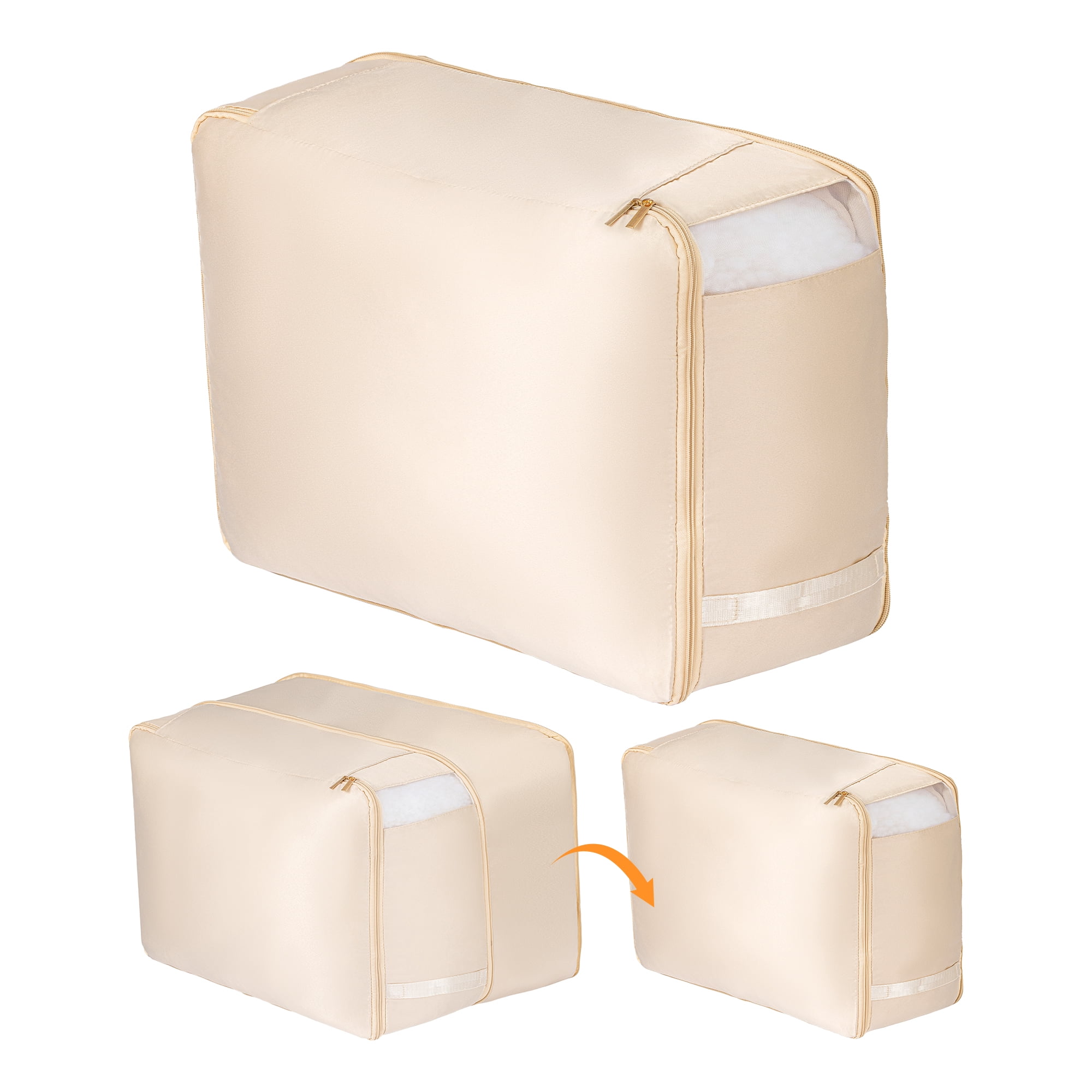 Unique Bargains Storage Bag for Organizing Closet with Handles Beige 20.5"x16.5"x19.7"