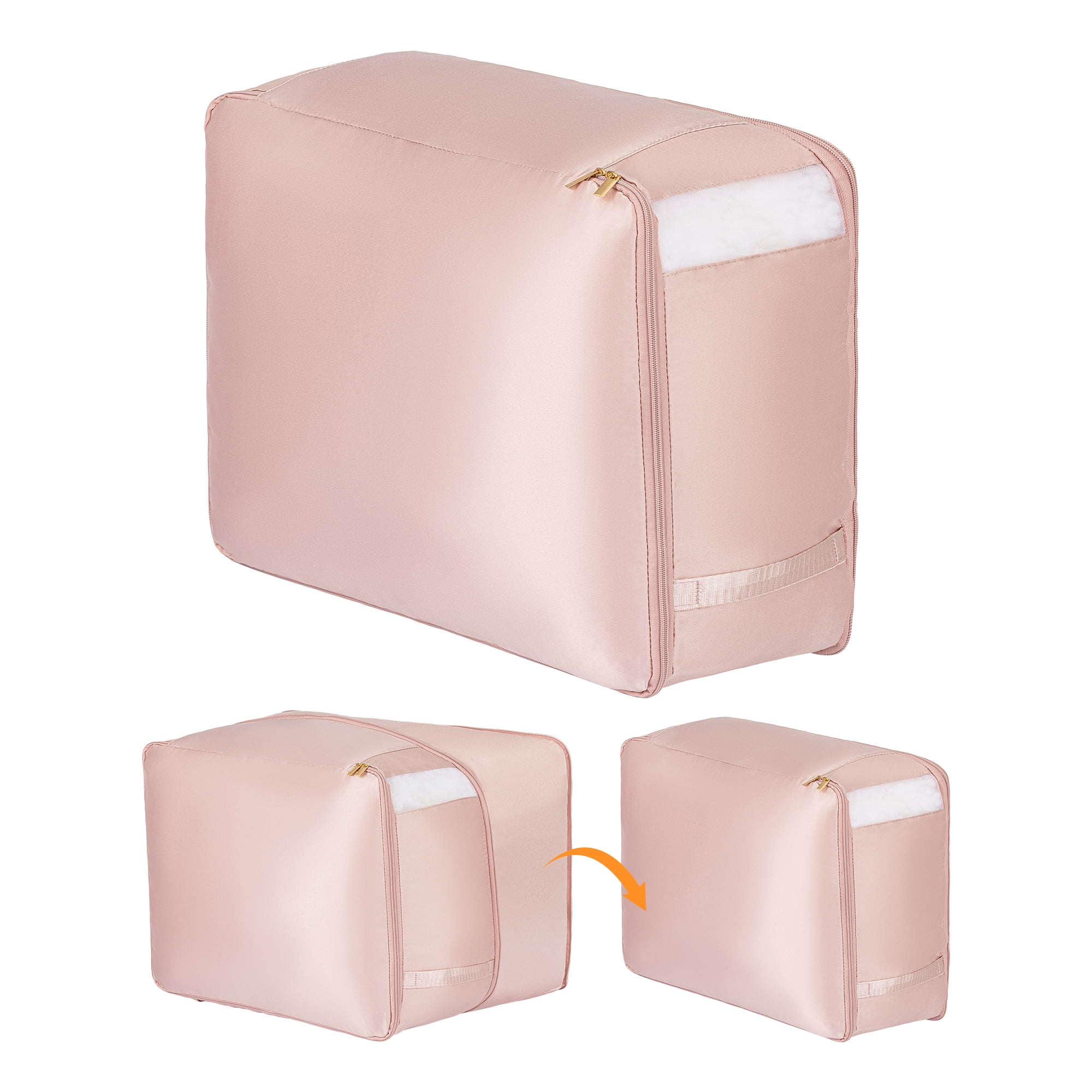 Unique Bargains Storage Bag for Organizing Closet with Handles Pink 20.5"x16.5"x19.7"
