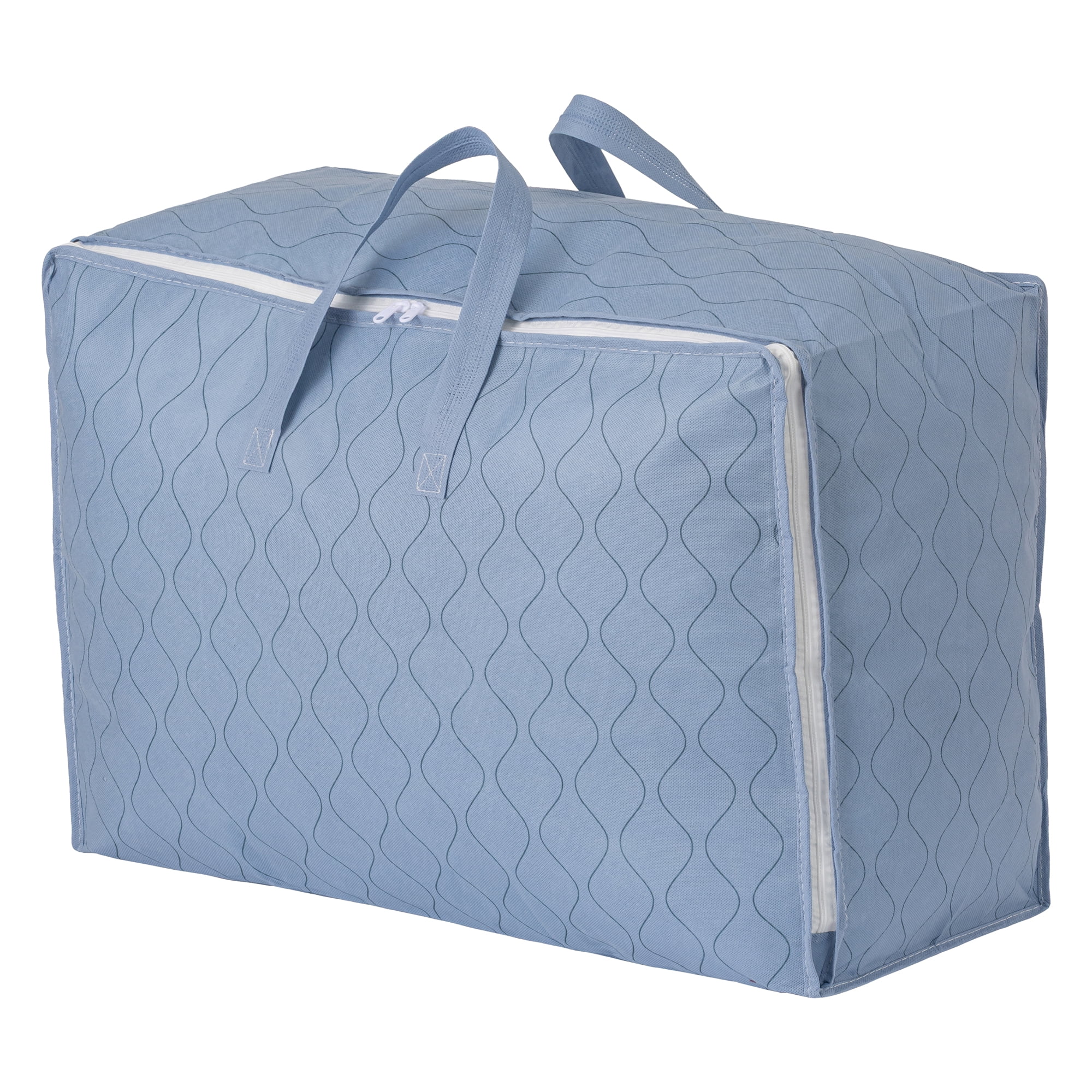 Unique Bargains Storage Bag for Organizing Comforter and Closet Blue 20.5"x7.5"x13"