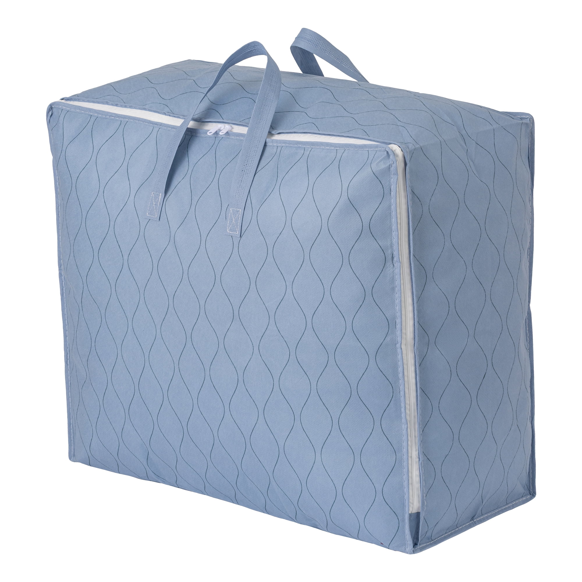 Unique Bargains Storage Bag for Organizing Comforter and Closet Blue 24"x10.6"x20.5"