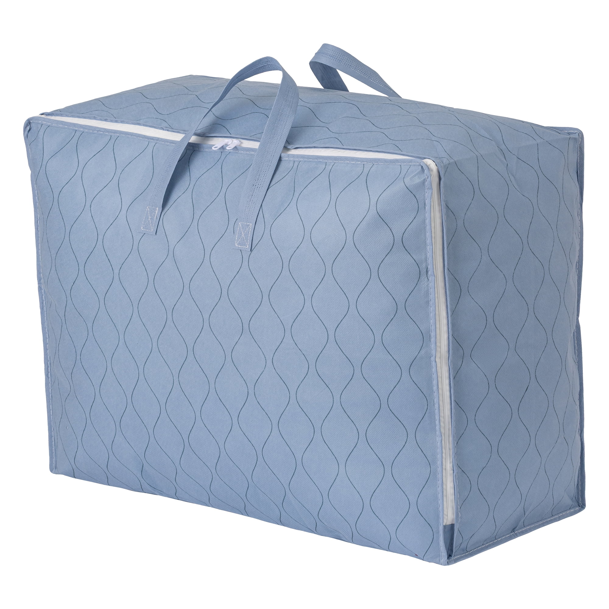 Unique Bargains Storage Bag for Organizing Comforter and Closet Blue 28.3"x12.2"x20.5"