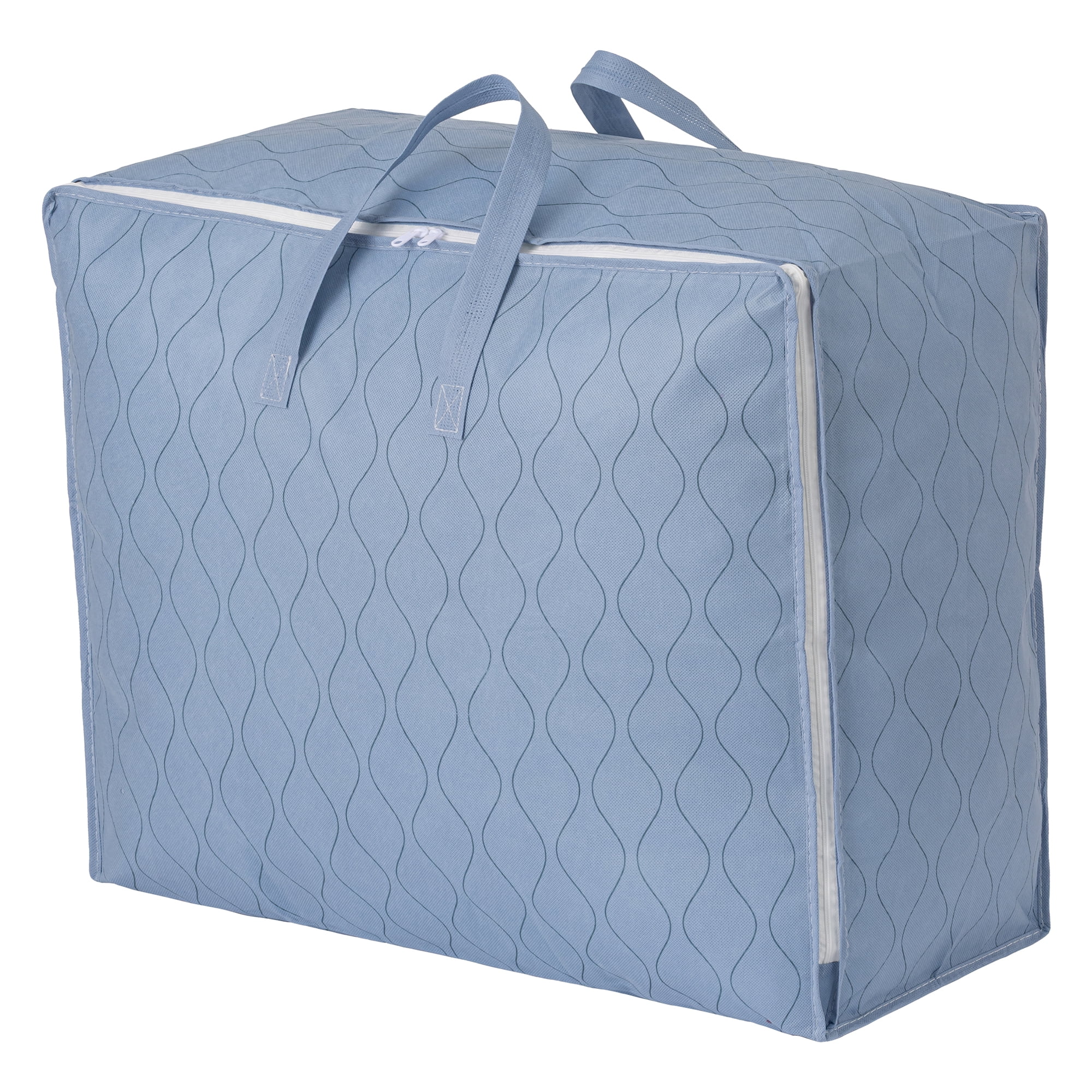 Unique Bargains Storage Bag for Organizing Comforter and Closet Blue 31.5"x11.8"x23.6"