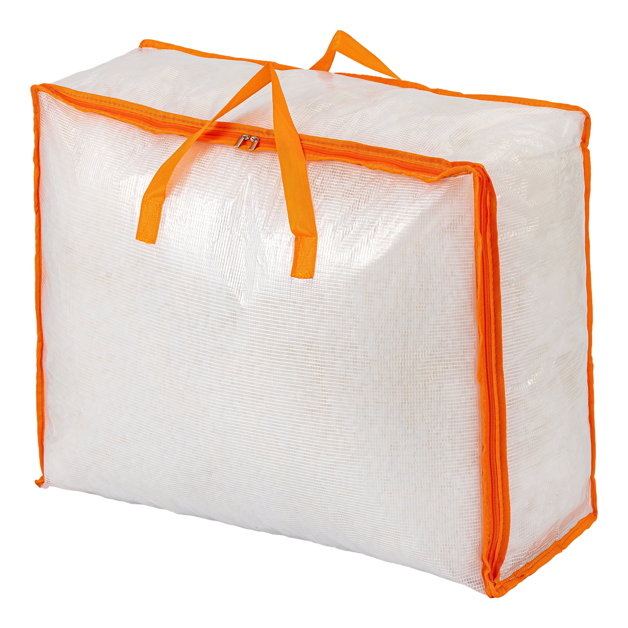 Unique Bargains Storage Bags with Handles for Organizing Clothing Orange 23.6"x9.8"19.7"