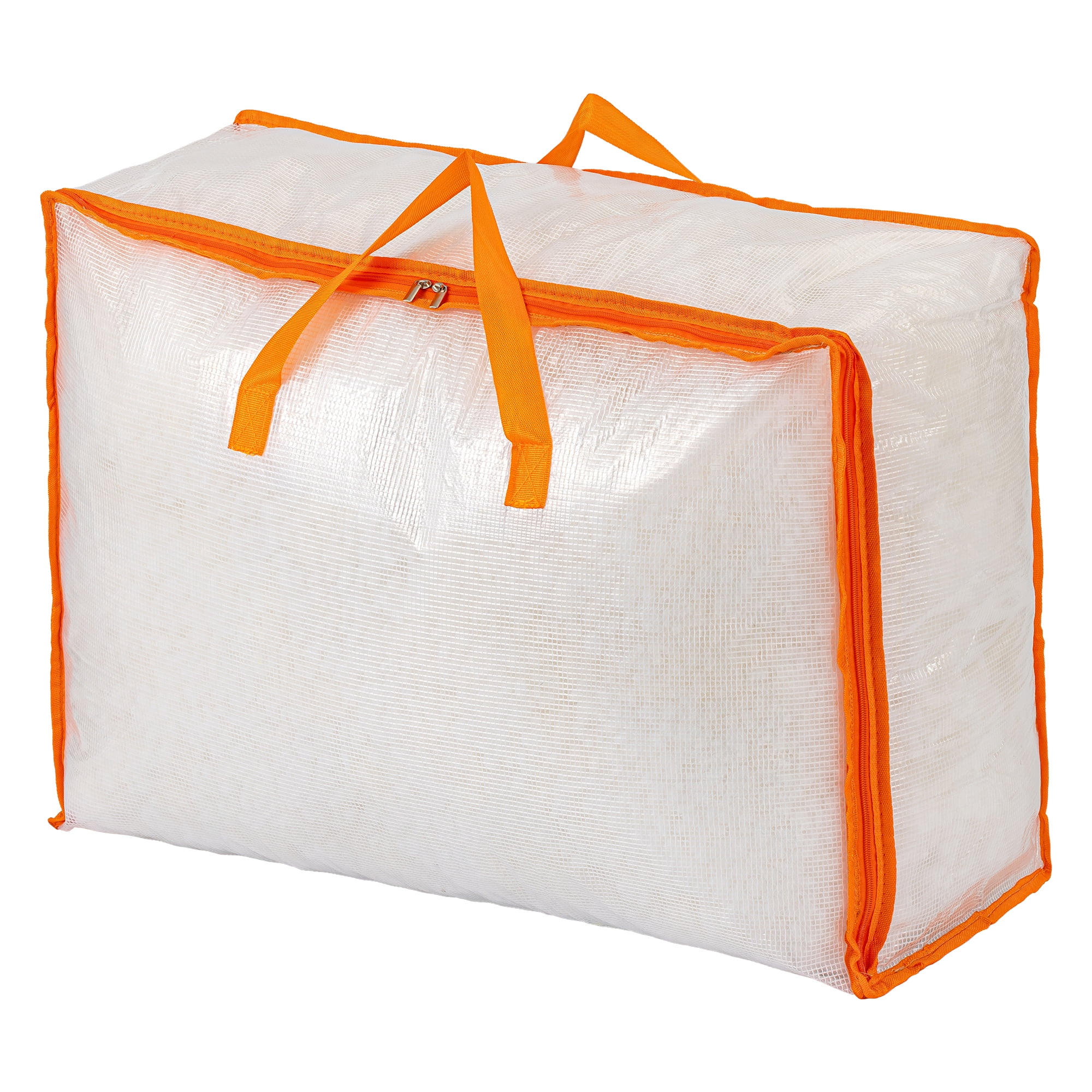 Unique Bargains Storage Bags with Handles for Organizing Clothing Orange 28.7"x12.2"x20.5"