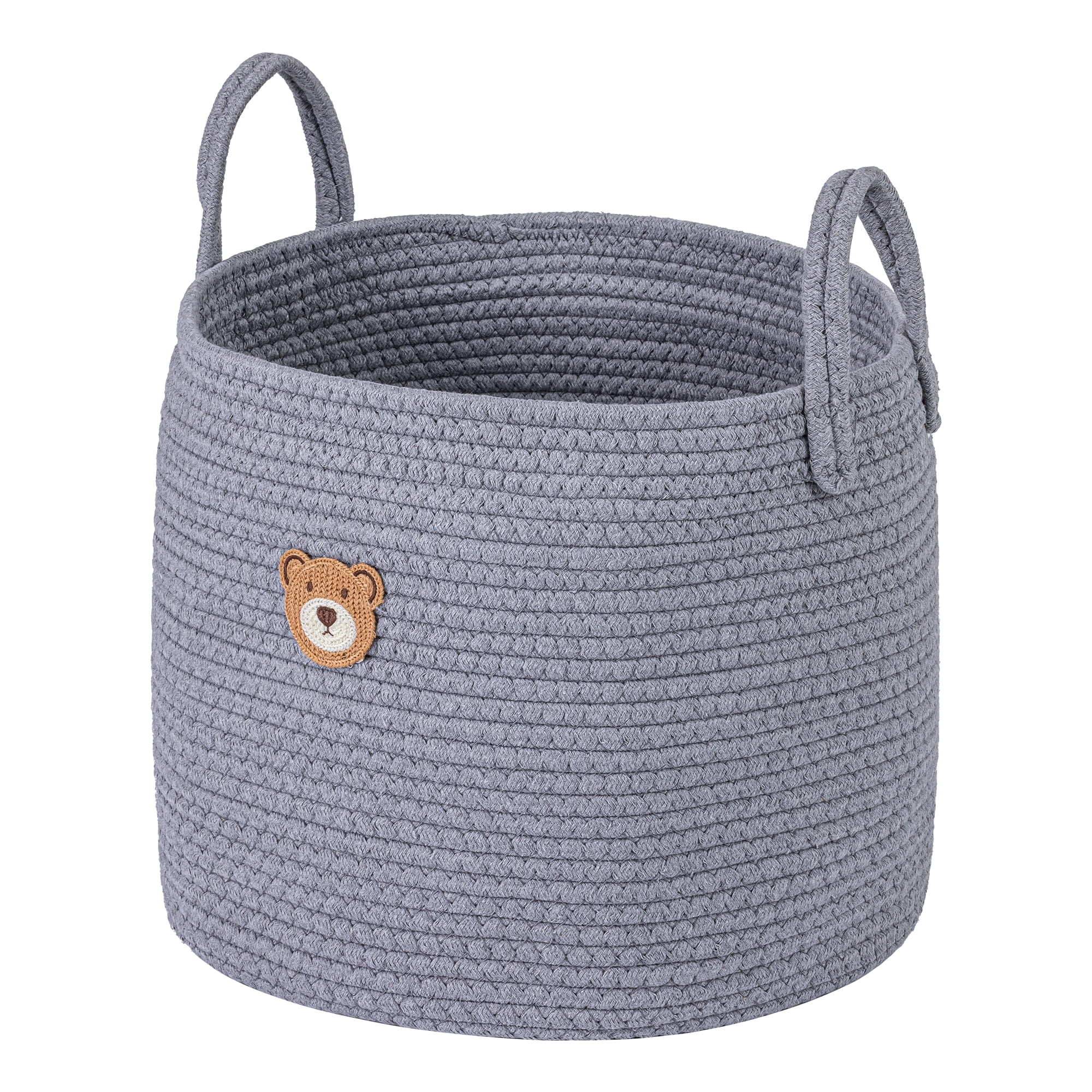 Unique Bargains Storage Basket Shelf Closet Storage Bin Grey 13.8*13.8*11.8in