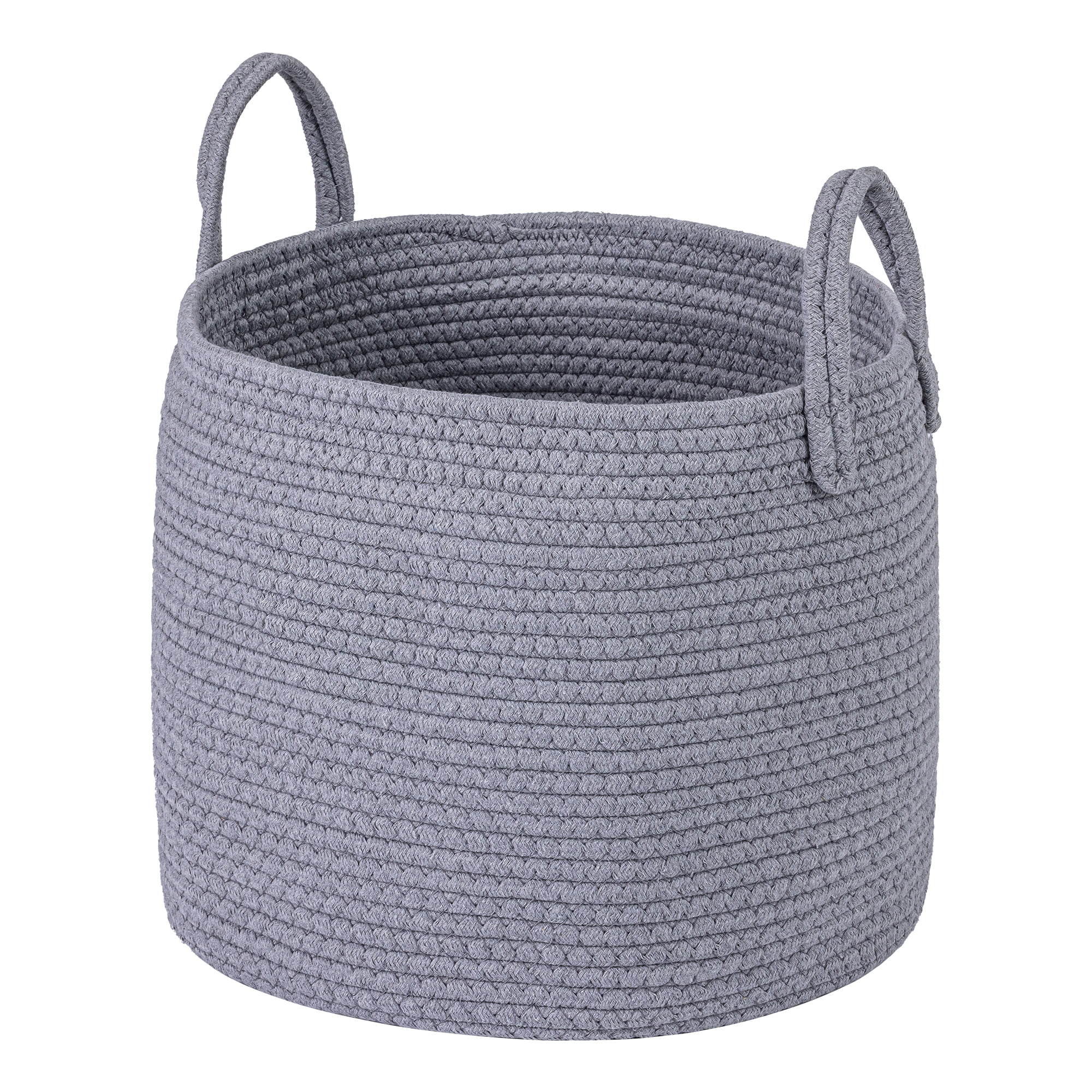 Unique Bargains Storage Basket Shelf Closet Storage Bin Light Grey 13.8*13.8*11.8in