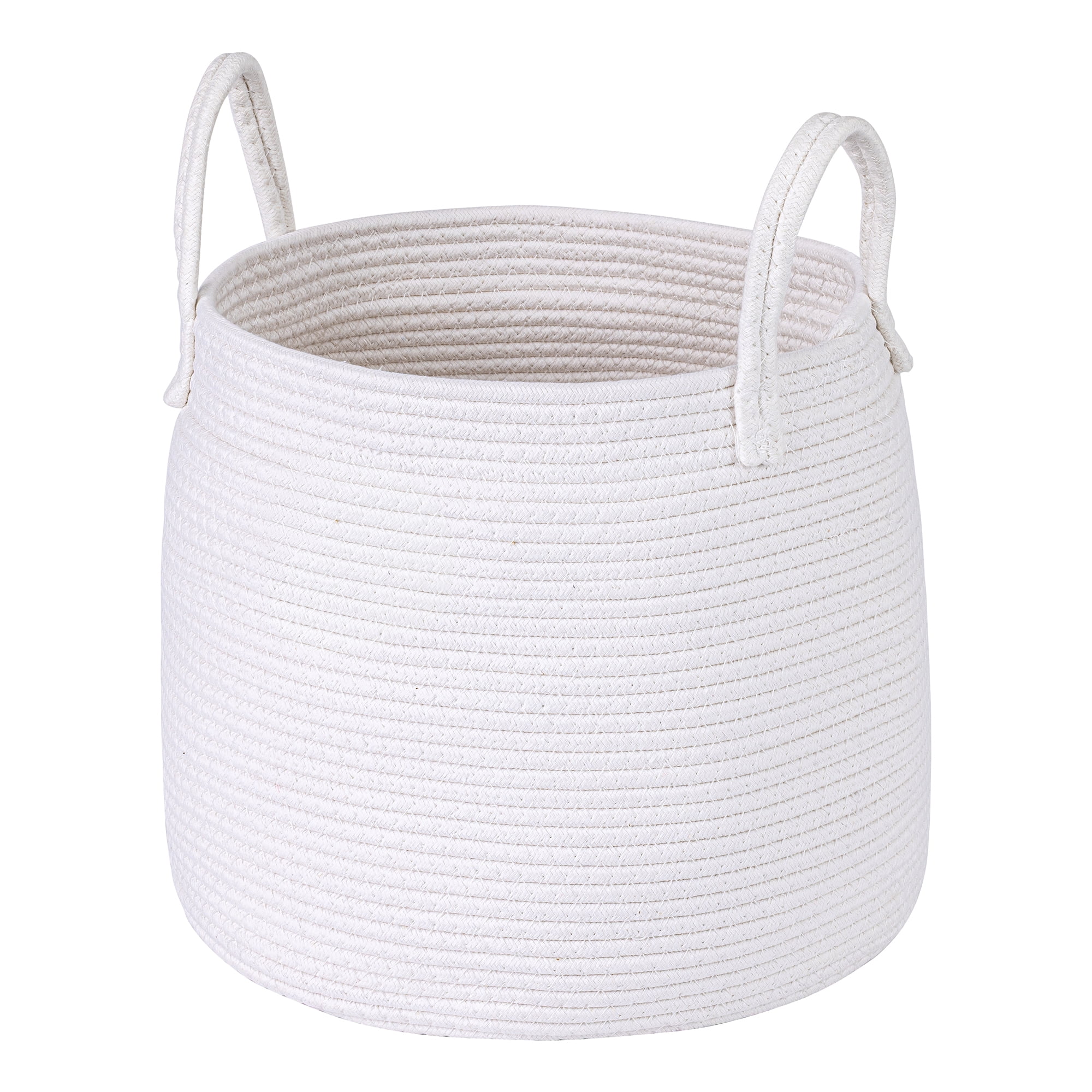 Unique Bargains Storage Basket Shelf Closet Storage Bin White 13.8*13.8*11.8in