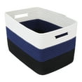 thumbnail image 1 of Unique Bargains Storage Basket with Handles Black Blue 15*9.8*9.1in, 1 of 5