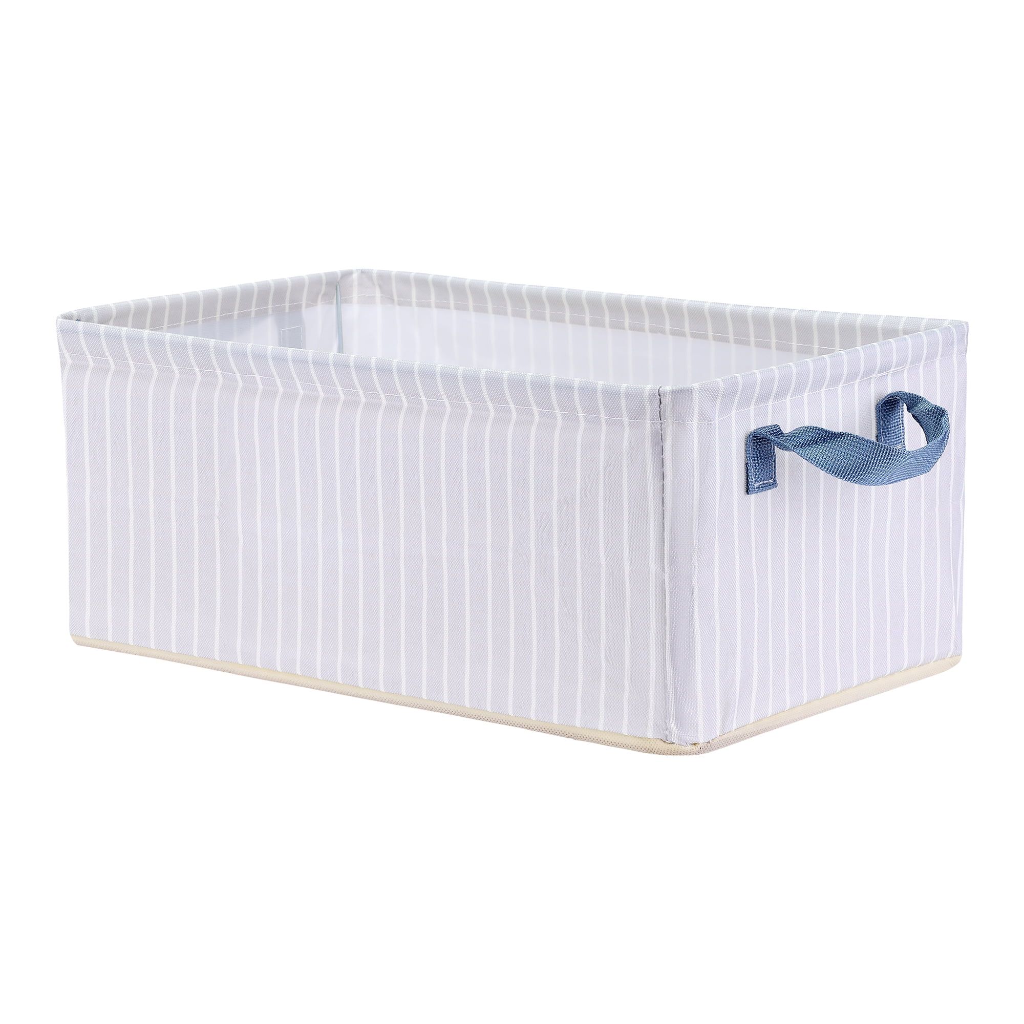Unique Bargains Storage Bin with Handles 1 Pack Foldable Beige
