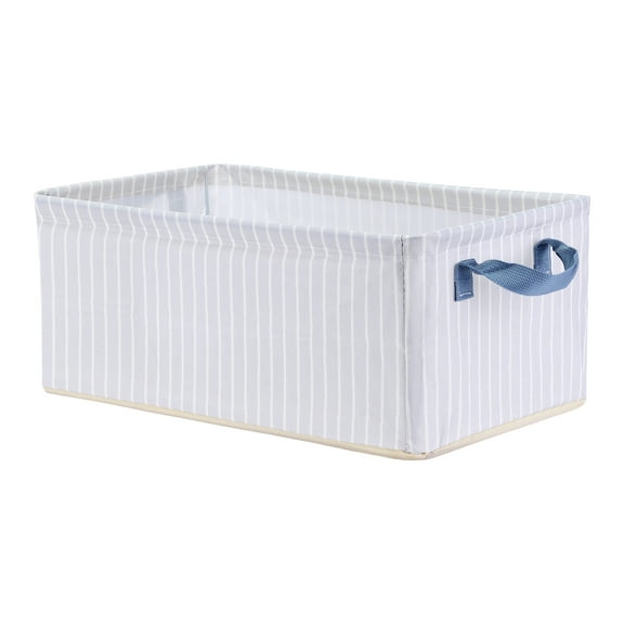 Unique Bargains Storage Bin with Handles 1 Pack Foldable Beige