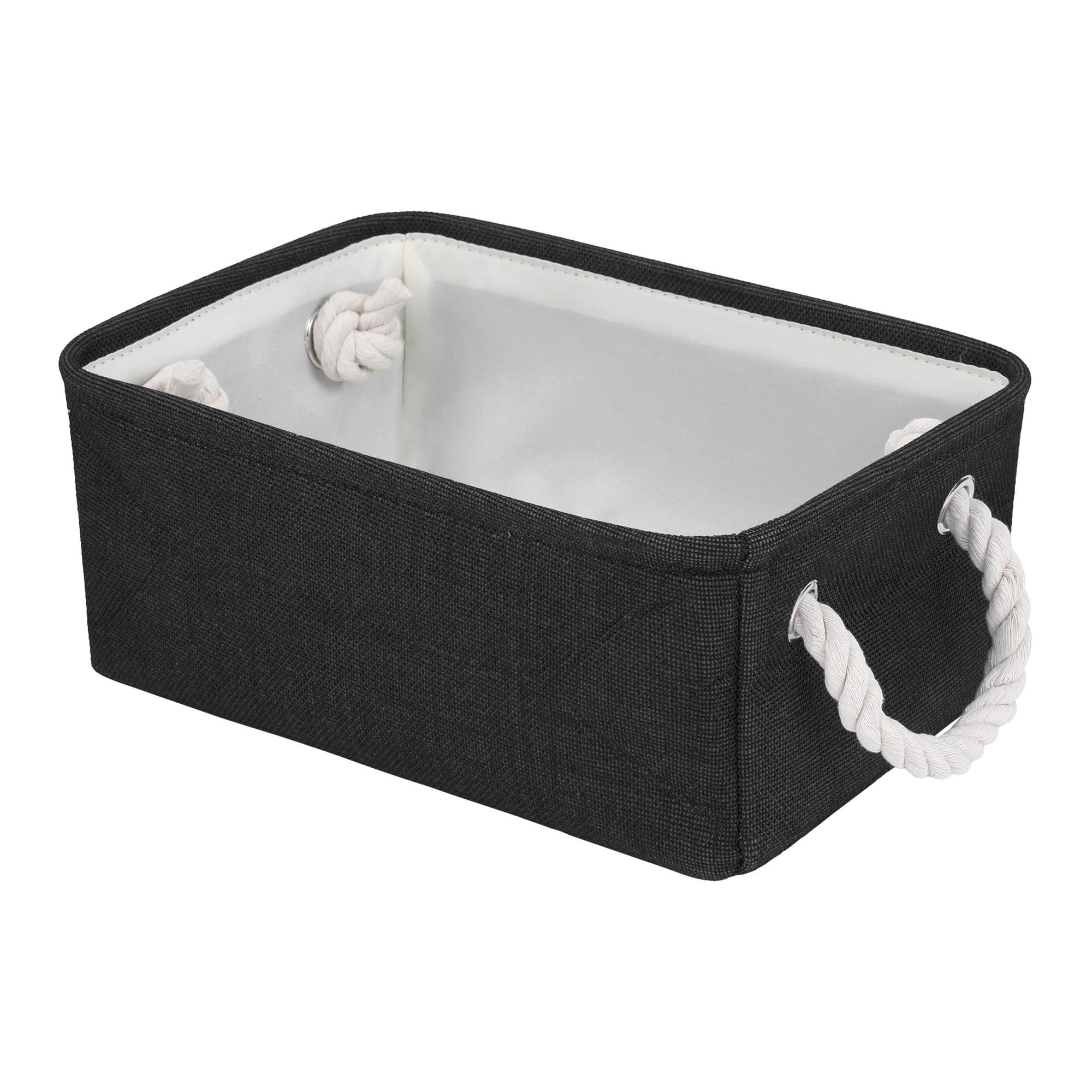 Unique Bargains Storage Bin with Handles for Closet Organizers Black 12.2"x8.3"x5.1"