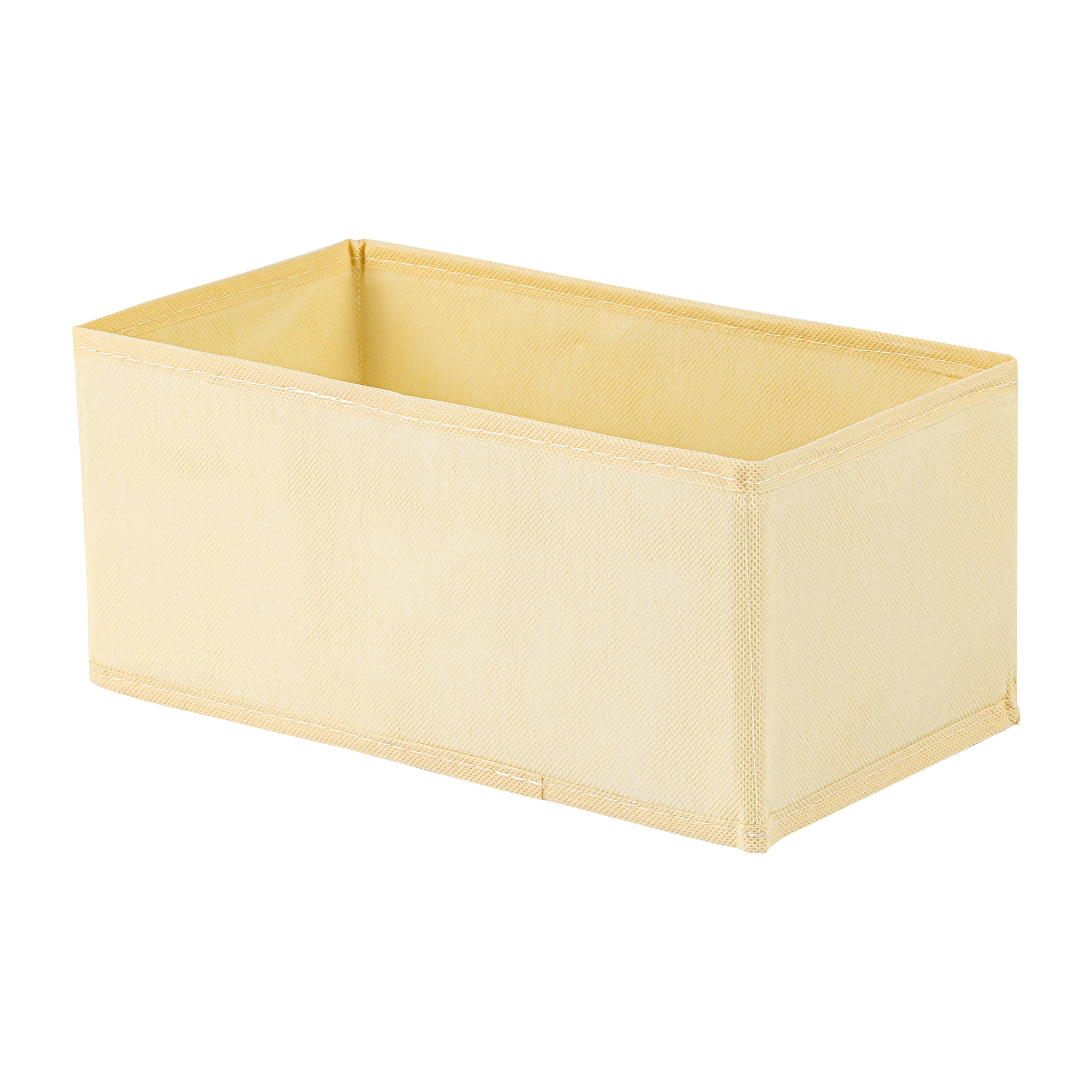 Unique Bargains Storage Bin with Zipper for Organizing Clothes Beige 11" x 5.5" x 4.7"