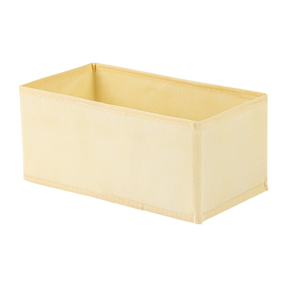 Unique Bargains Storage Bin with Zipper for Organizing Clothes Beige 11" x 5.5" x 4.7"