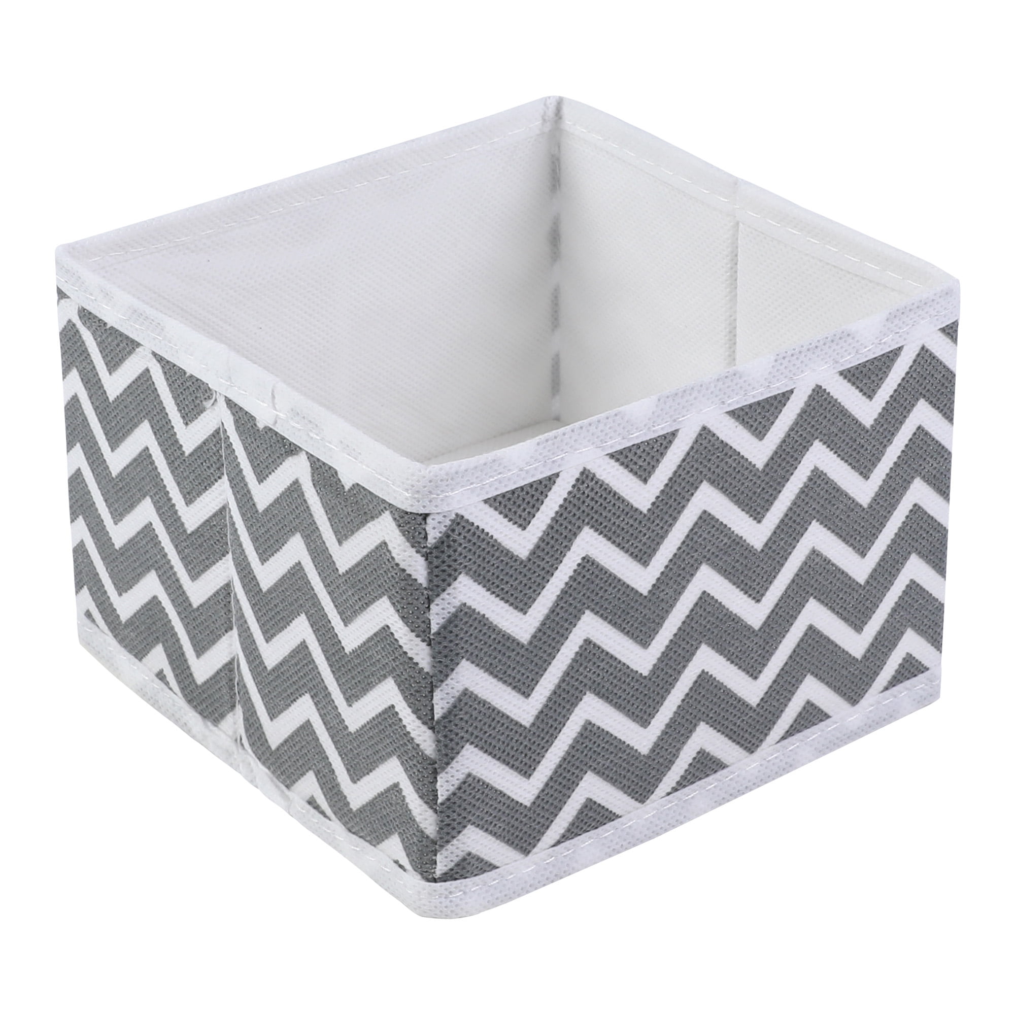 Unique Bargains Storage Bins for Closet Organizers Wavy Pattern Gray 5.5"x5.5"x3.9"