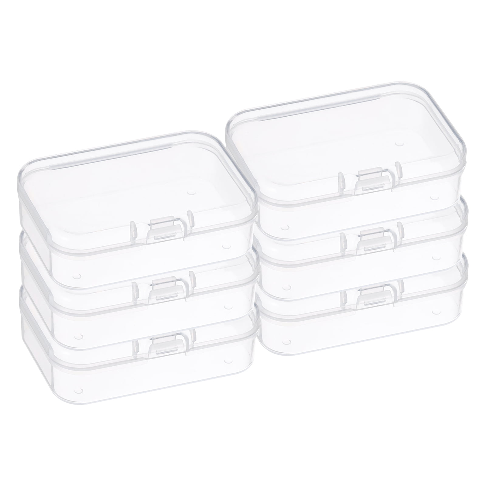 Unique Bargains Storage Box with Hinged Lid Stackable Organizer 2.6x1.8x1