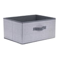 thumbnail image 1 of Unique Bargains Storage Cube Bin with Handles 1 Pack Collapsible Storage Basket Grey M, 1 of 7